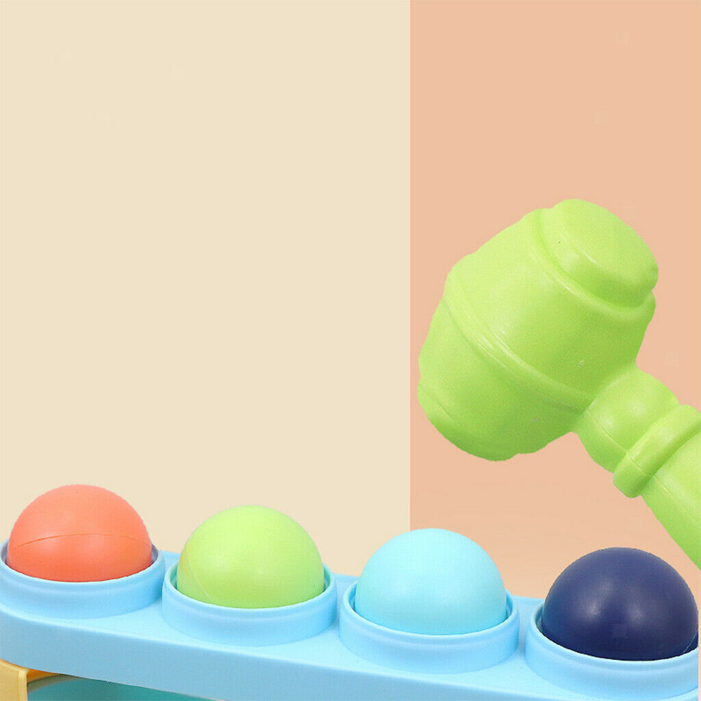 Pound a Ball with 4 Balls and Hammer Maze Race Learning Toys for Toddlers