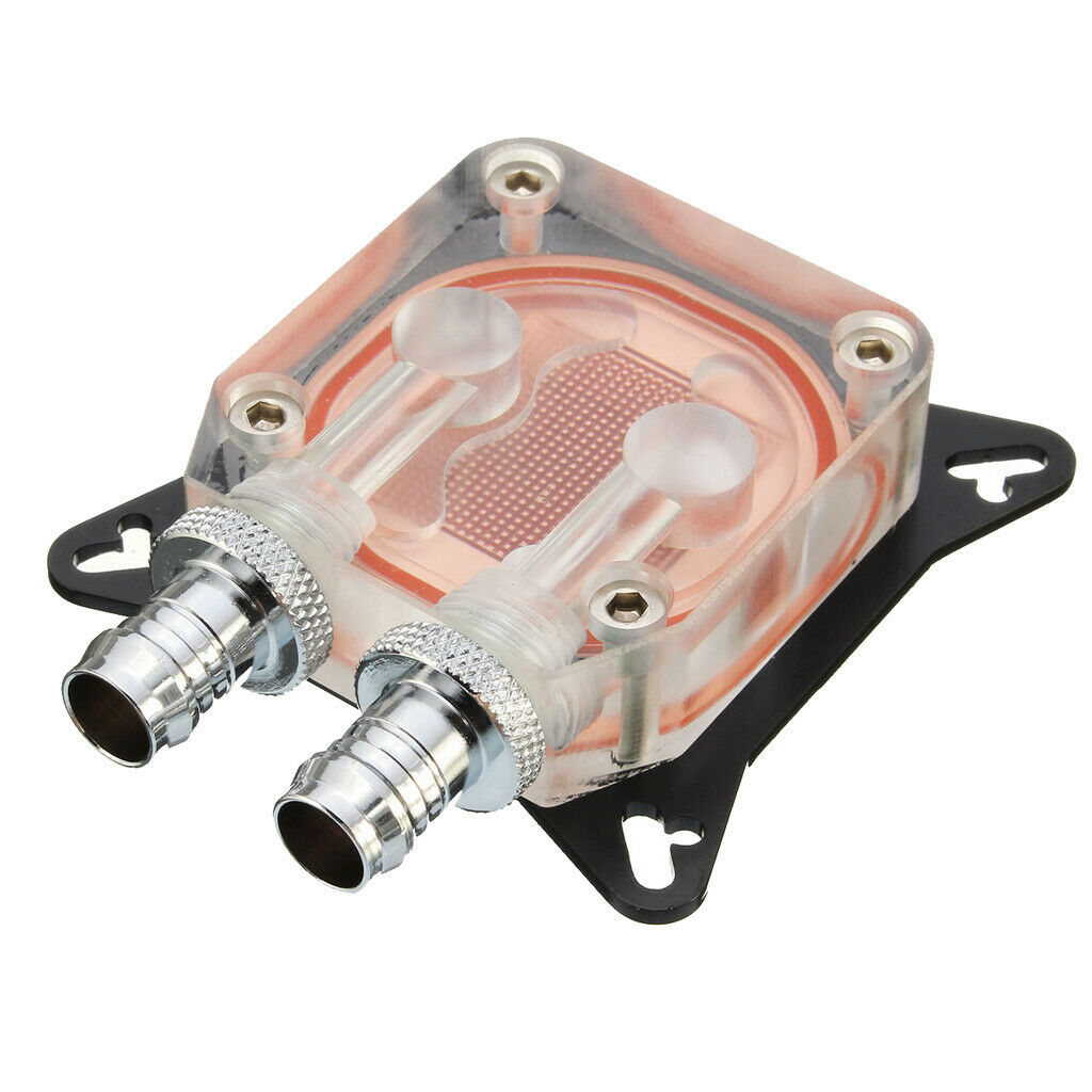 Transparent Water Cooling Block for GPU Liquid Cooler Waterblock, 50x50x3mm,
