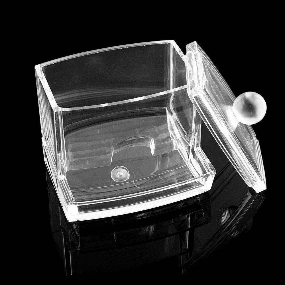 Clear Makeup Cotton Bud Holder Toothpick Case Swab Stick Box Storage Case UK New