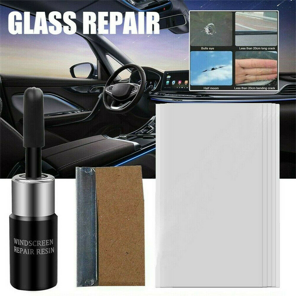 2Pcs Automotive Glass Repair Fluid Car Window Glass Crack Chip Nano Repair Tools
