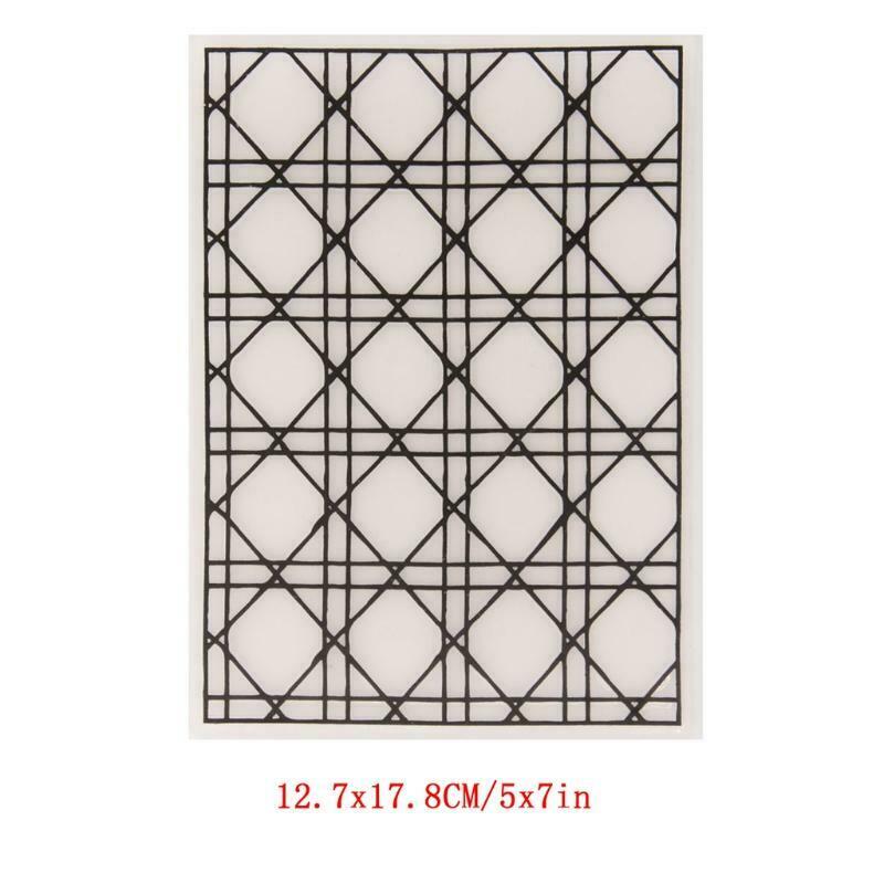 Geometric Plastic Embossing Folder Stencil Template DIY Craft Making Scrapbook