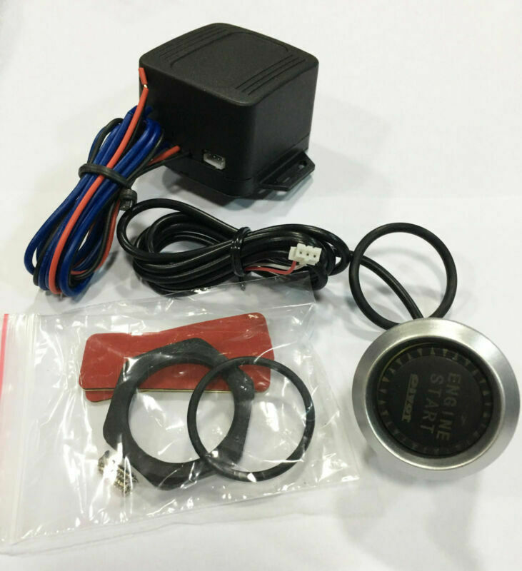 Blue Illumination Car Engine Start Push Button Switch Ignition Starter Touch Kit