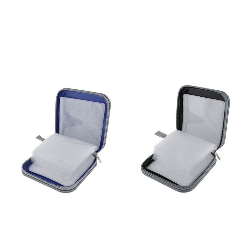 2pcs Set of 2 40 Sleeves CD Wallet Square DVD Case Home CD Disc Bags 6x6inch