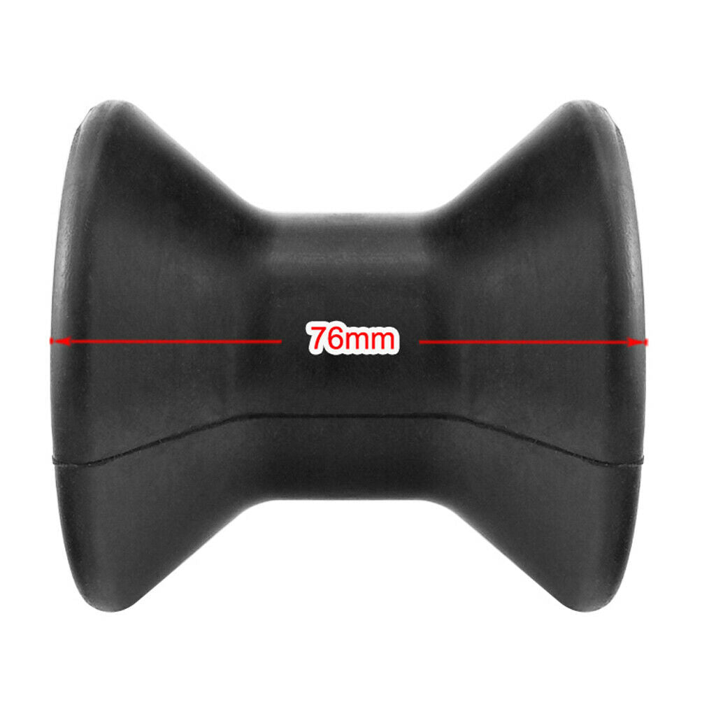 Boat Trailer Rubber Keel Roller, Black, 3 inches, Sailboat Yacht Accessories