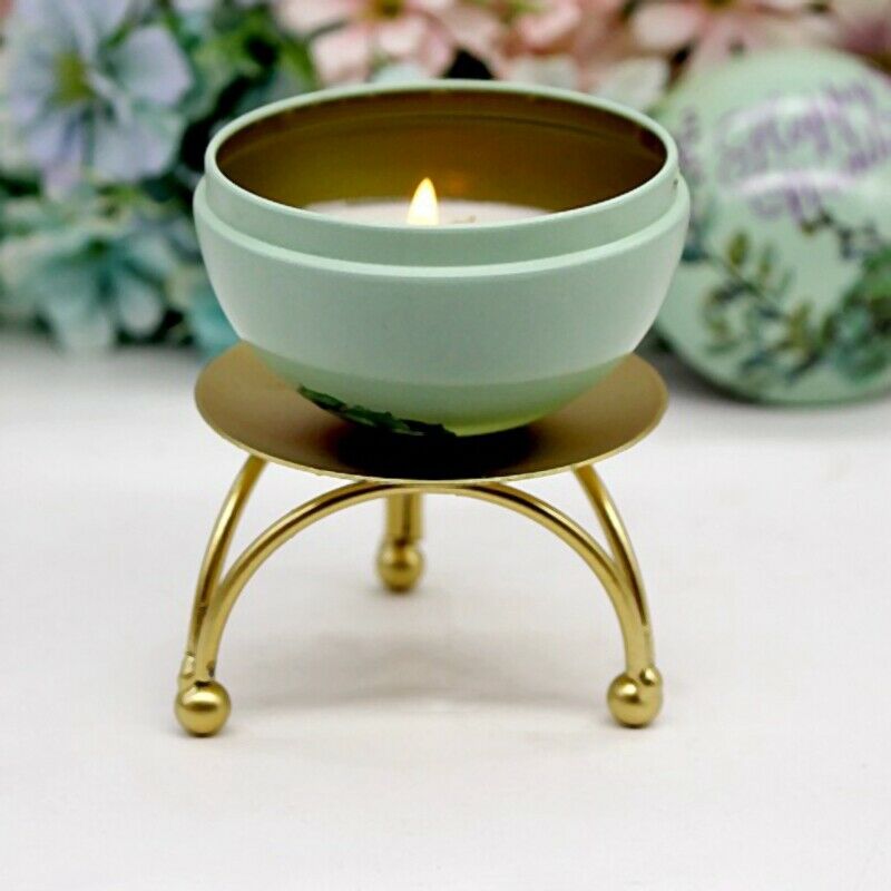 European Style Candlestick Iron Candle Holders Retro Round Table Golden For HoK2