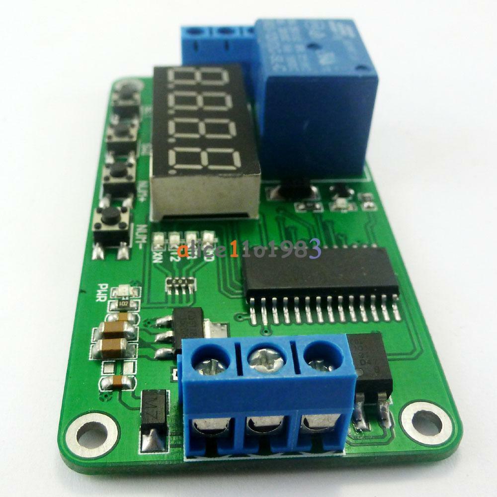 DC 5V Multifunction Self-lock Relay PLC Cycle Timer Module Delay Time Switch