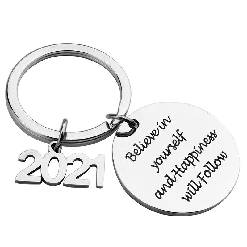 Believe in yourself and Happiness Inspirational Keychain Gift for 2 KPM Kt