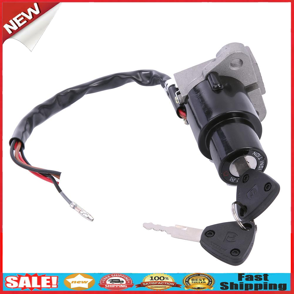 Motorcycle Ignition Switch Lock Assembly with 2 Keys for Yamaha DT 125R @