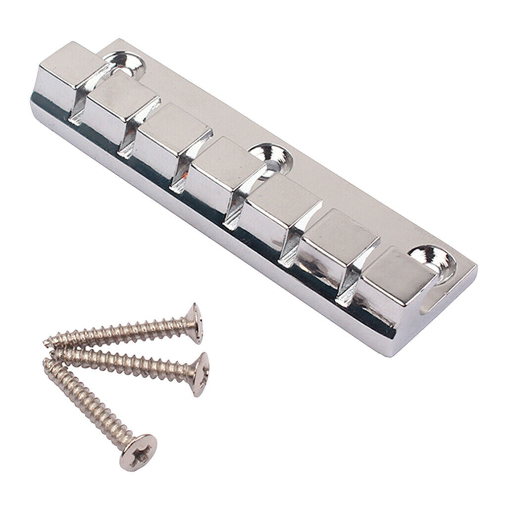Chrome Finish 6-string Stop Bar Tailpiece with