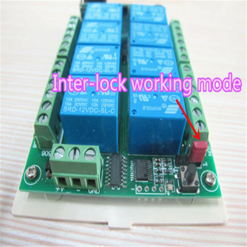 8-CH Channel DC 12V Relay RF Switch 1000m Remote Control Transmitter+ Receiver