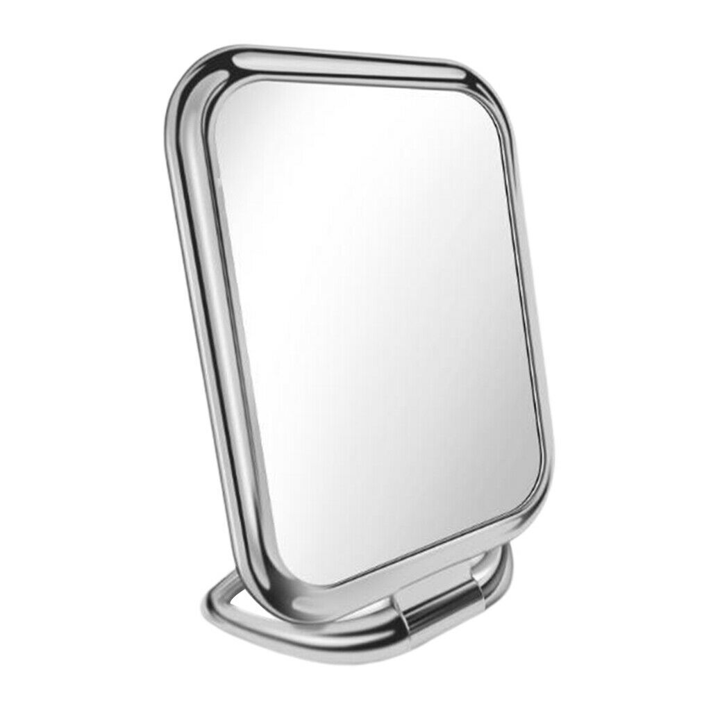 Portable Travel Fold Tabletop Mirror Makeup Stand Mirror Sliver Square