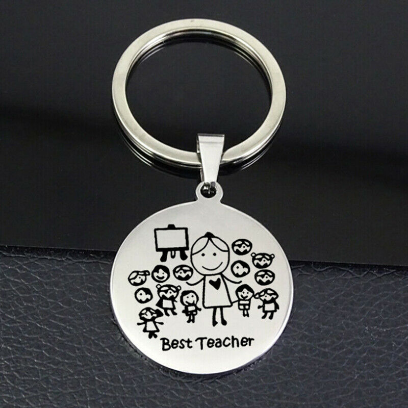 Engraved Keyring Thanks for Teacher Keychain Custom Name Gift for Teacher New US