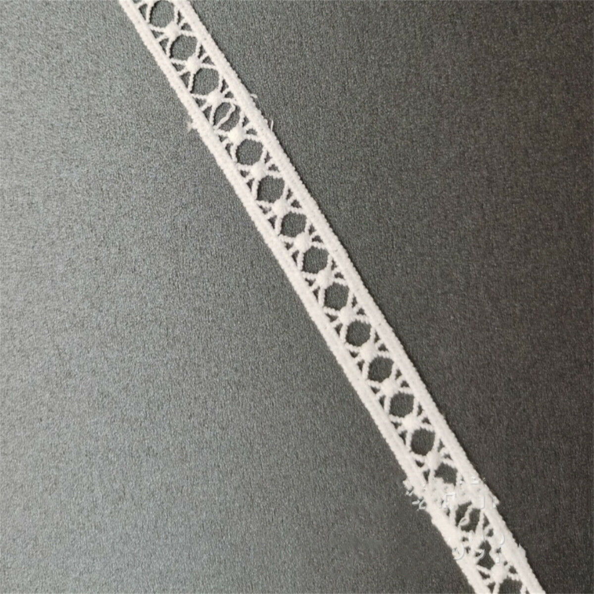 5Yards White Lace Trim Ribbon Fabric Crochet Applique Embroidered Sewing Craft