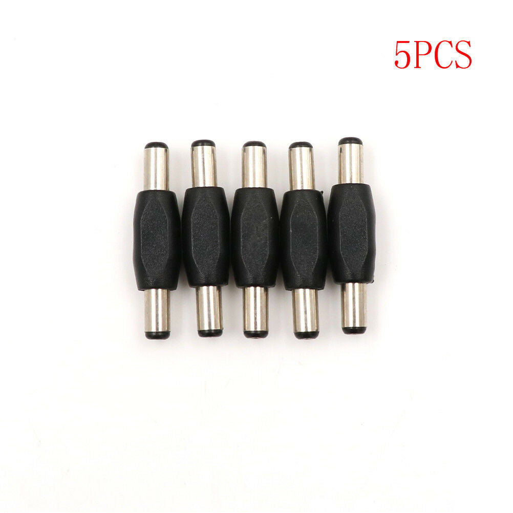 5pcs 5.5*2.1 mm DC Power Plug Connector Male to Male Panel Mounting Adapt.l8