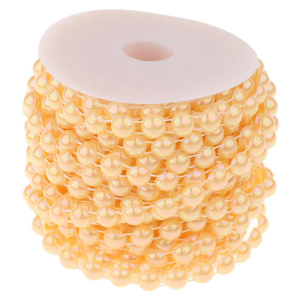 10mm DIY Half Round Bead Garland String Beads Craft Wedding Decor Yellow