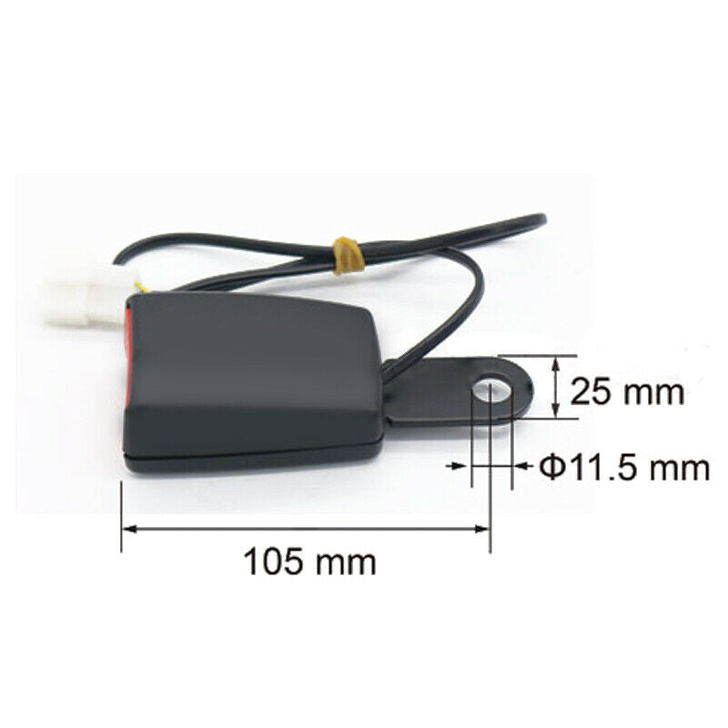 1PCS Car Vehicle Automatic Shrink Emergency Lock Belt With Alarm Function Black