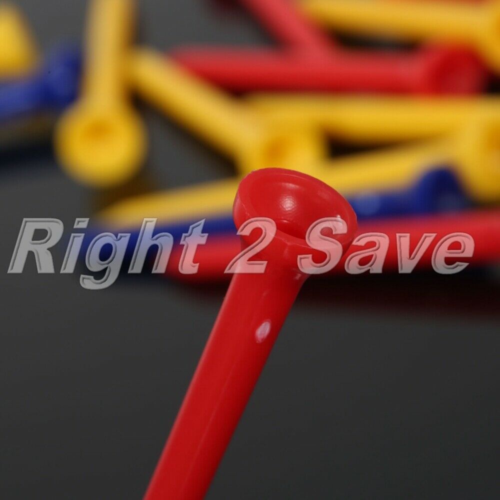 100 Pack 70mm 2.75"Plastic Mixed Cupped Wedge Shaped Golf Tees Wholesale Durable