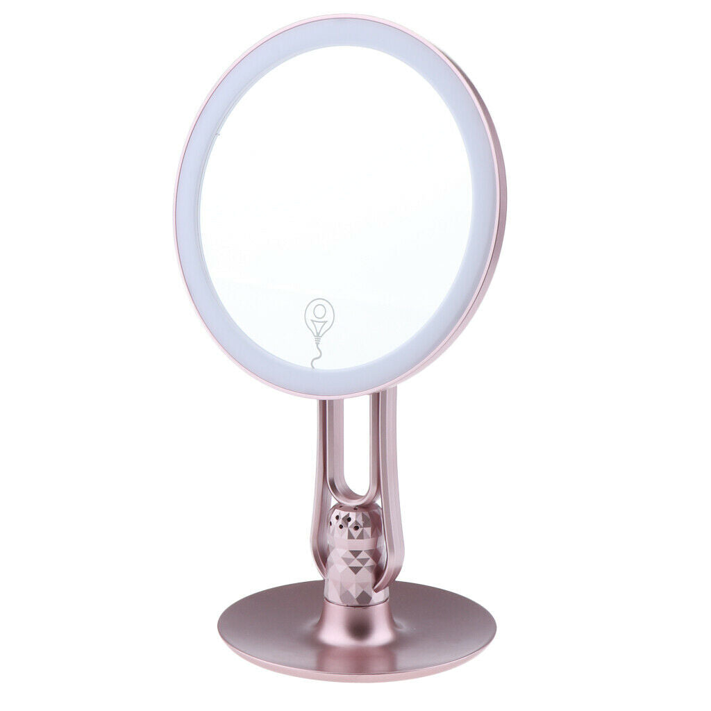 Premium Makeup Mirror Stand With LED Lights Aromatherapy Cosmetic Mirror - Rose