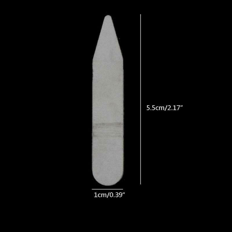 200Pcs Plastic Collar Stays Stiffeners Stay Bones Shirt Men's Clear Collar Stay