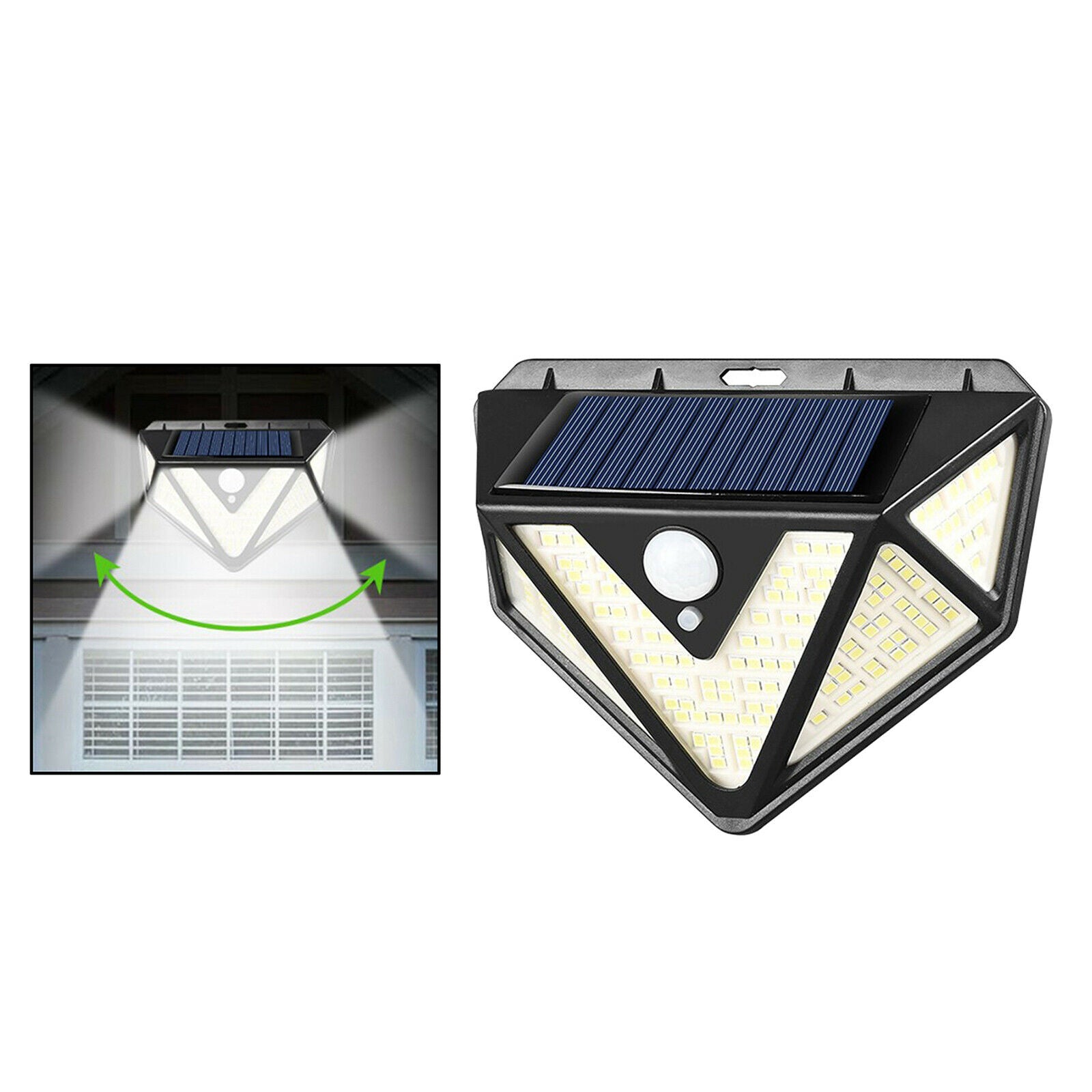 Solar Motion Sensor Lights, 166 LED Outdoor Security Wall Lights for Front Doors