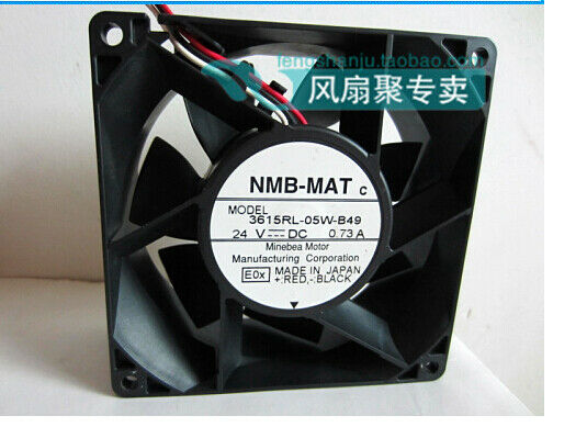 For NMB 3615RL-05W-B49 Inverter cooling fan DC24V 0.73A 90*90*38MM 3pin