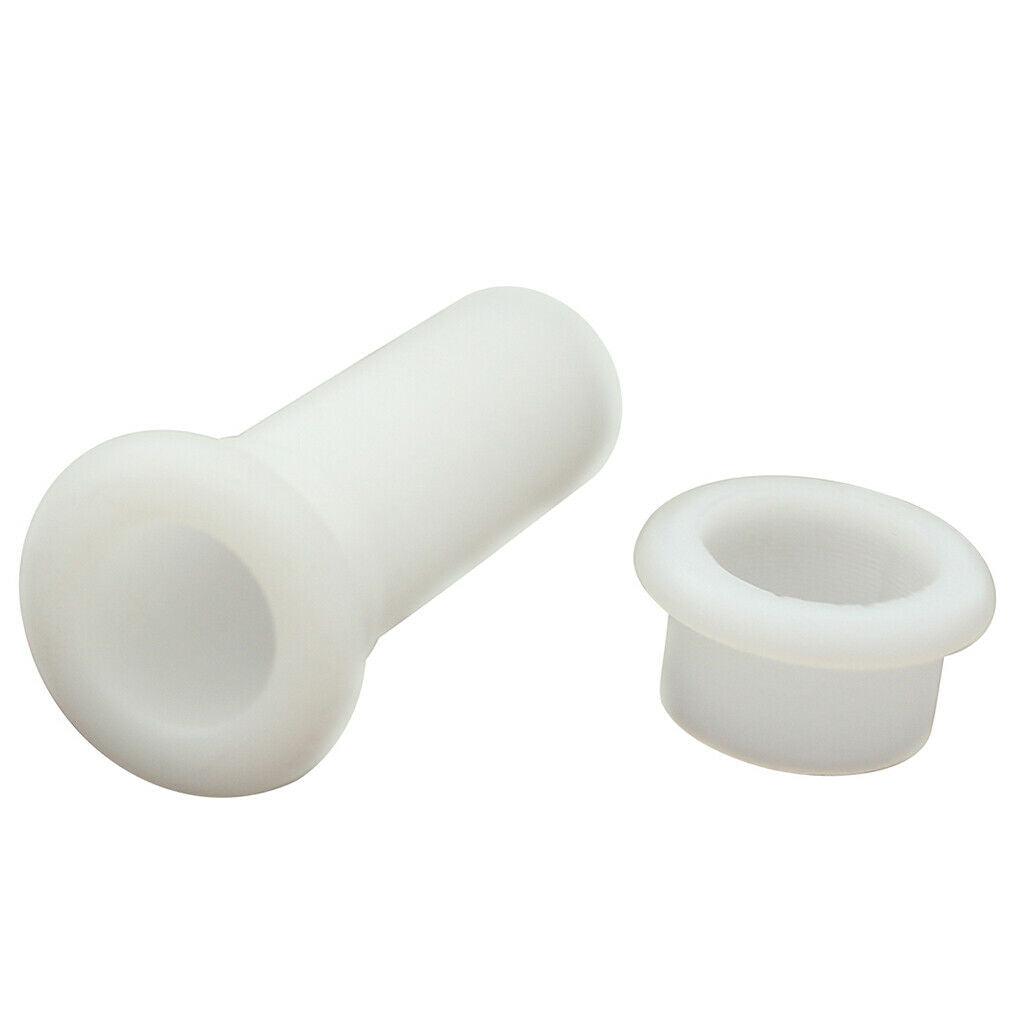 2pcs 3/4 inch Marine White Straight Drain Tube Thru-Hull Connection for Transom