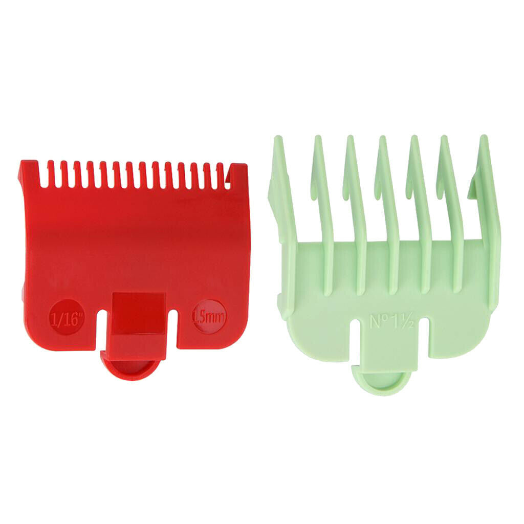 2 Pieces Plastic Universal Stylist Shaving Hair Clipper Trimmer Guide Combs