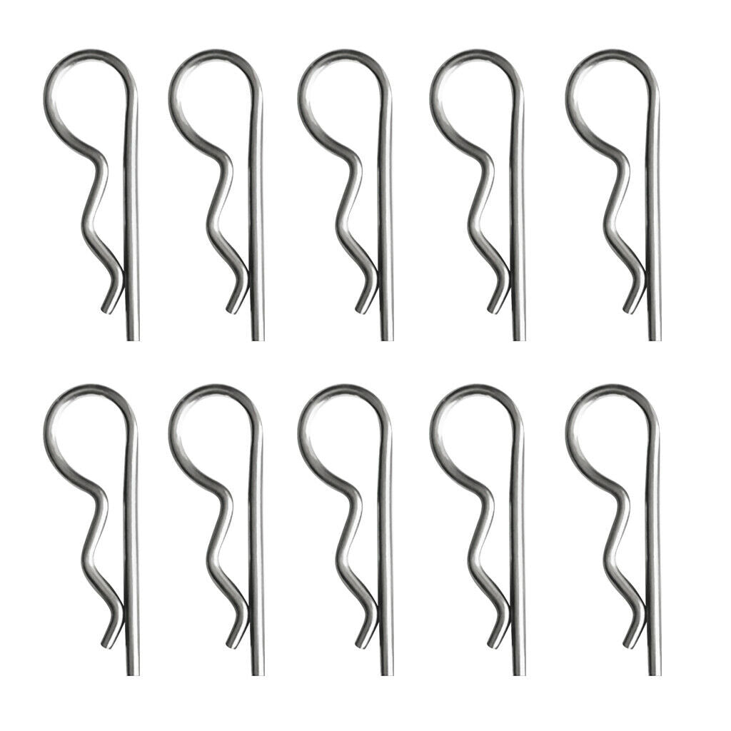10Pcs Stainless Steel R Clip Retaining Pins 3mm