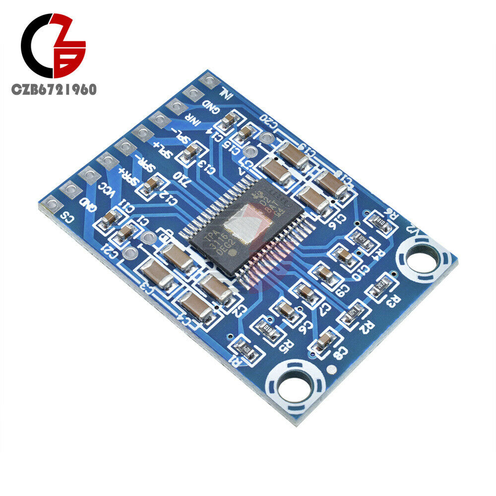 DC 12V 24V Mini TPA3116D2 2x50W Digital Audio Power Amplifier Board Class D Amp