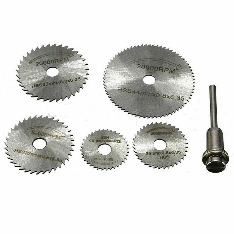 6Pcs Mini HSS Circular Saw Disc Blade Rotary Cutter For Metal Cut Tool Set New