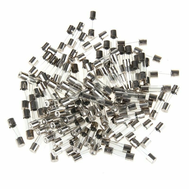 100Pcs 5A 250V Glass Tube Quick Fast Blow Fuse F5A L250V 5x20mm