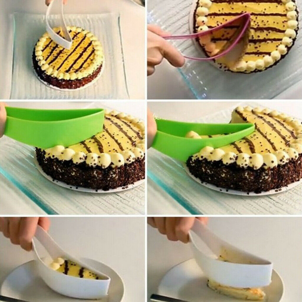 Pastry Bread Cake Server Slicer Pie Guide Cutter Kitchen Gadget Tool Green