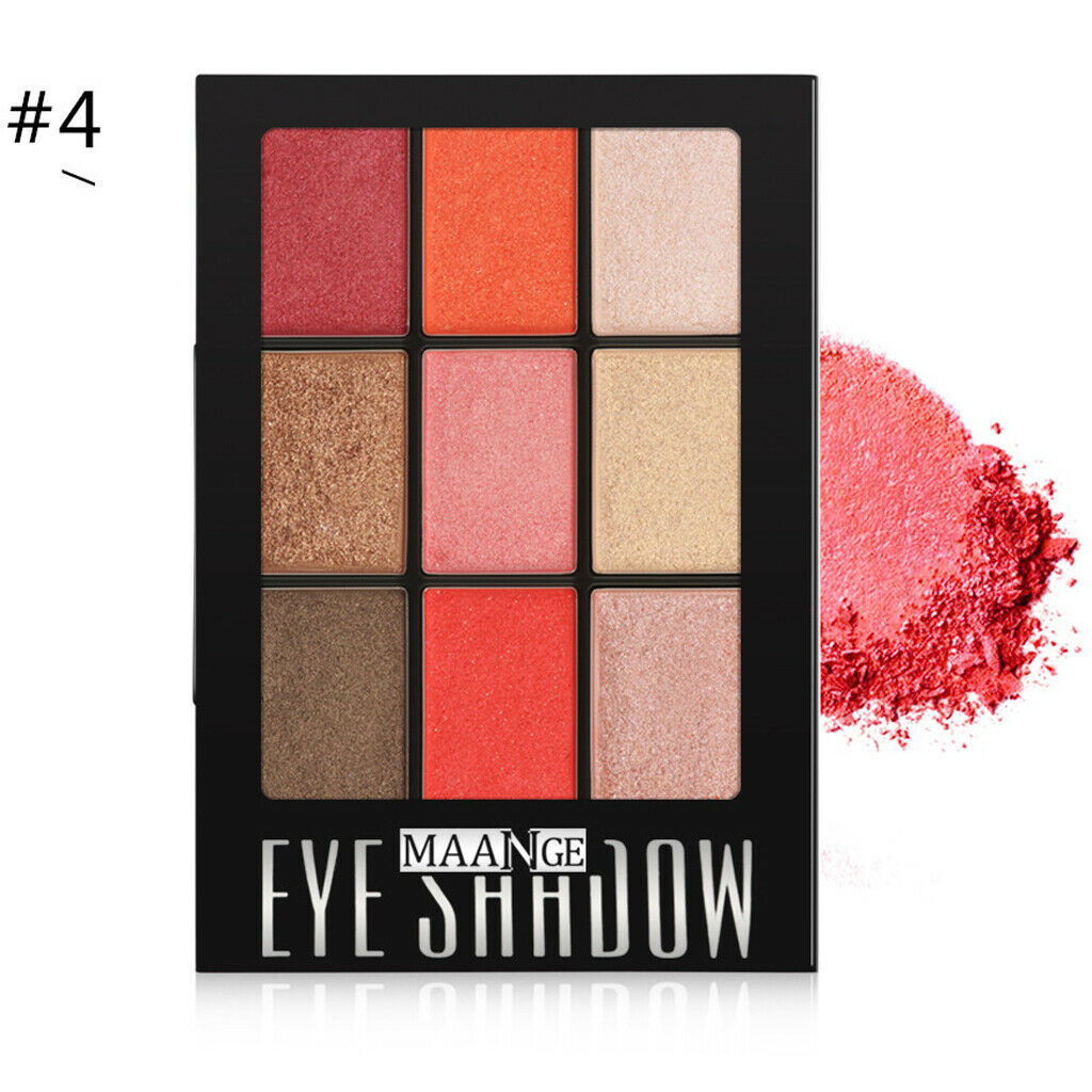 9 Colors Glitter Shimmer Eyshadow Makeup Palette Beauty Eyes Matte Set Fresh