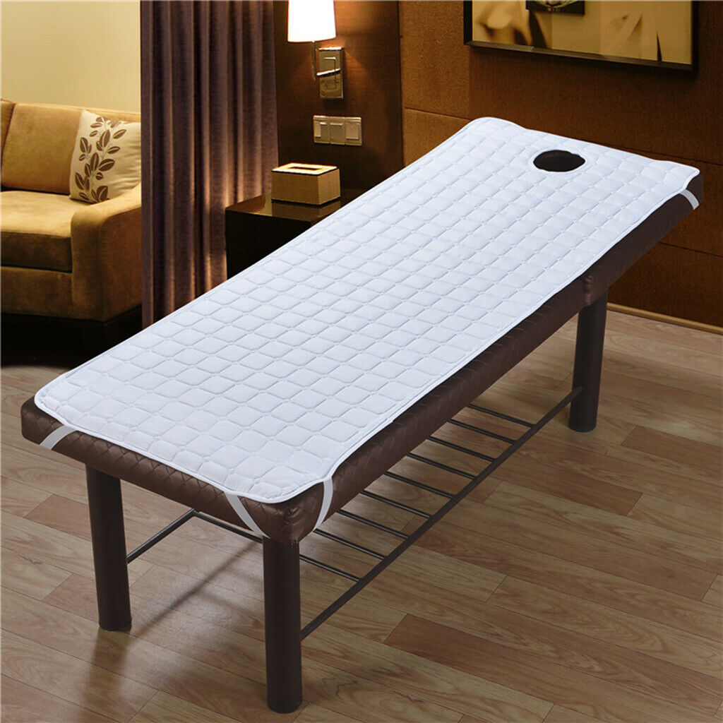 2pcs Cosmetic Massage SPA Treatment Bed Table Mattress 185x70cm Gray/White