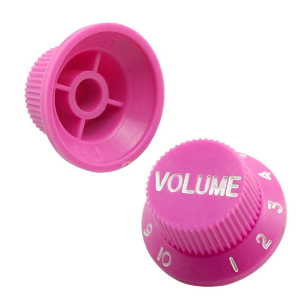 3pcs Bell Style Guitar Speed Knobs 1 Volume&2 Tone for ST SQ Guitar Pink