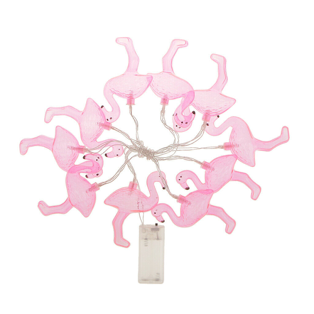 10 LED Flamingo Fairy Lights Christmas Party Tree Hanging String Lights Red