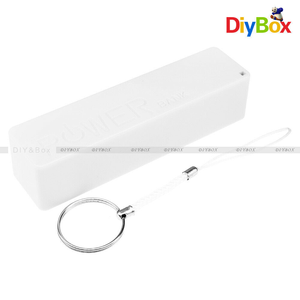 White USB Power Bank Charger Pack Box Battery Case For DIY Portable 1x18650