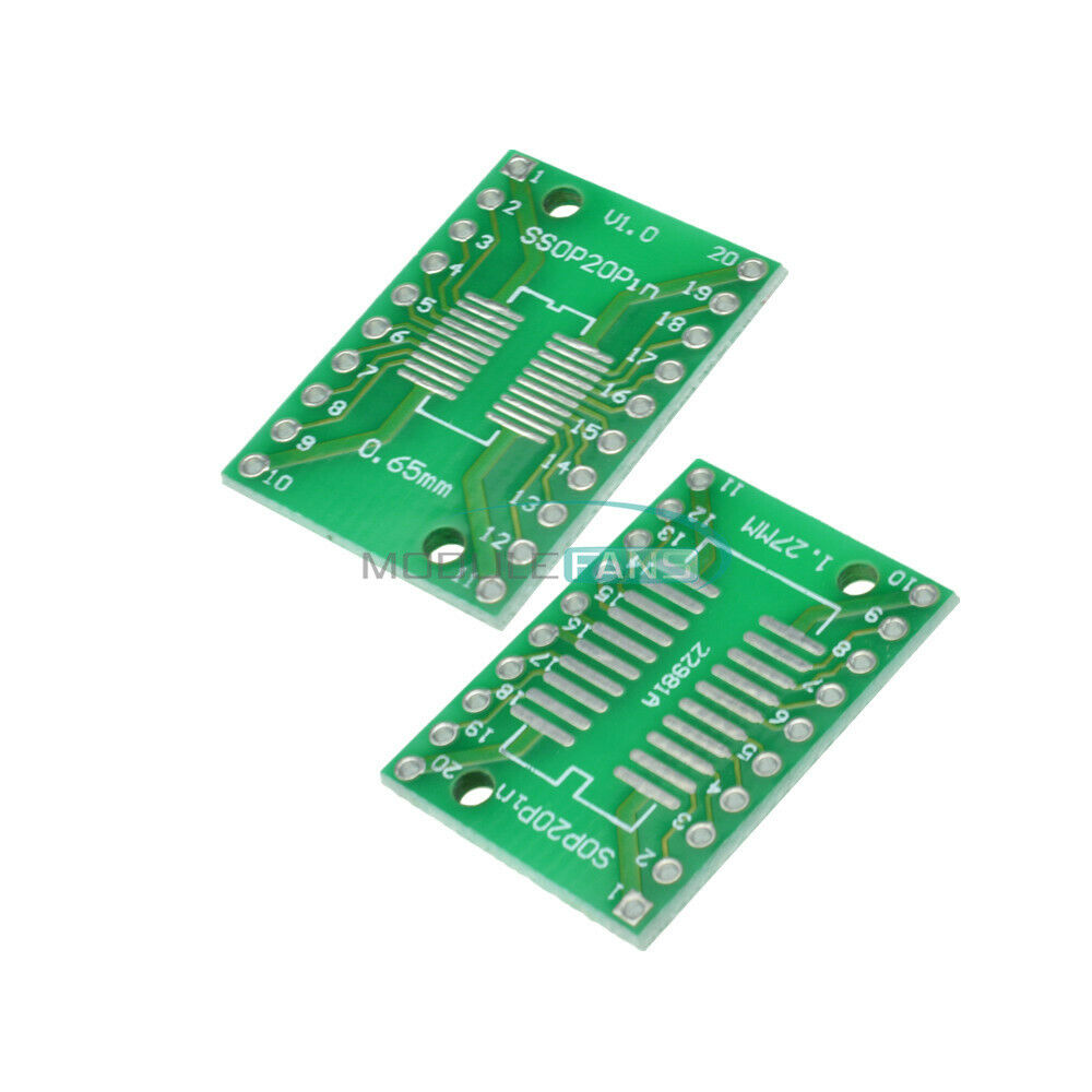 50PCS SSOP20 SOP20 TSSOP20 DIP20 PCB SMD DIP/Adapter Plate Pitch 0.65/1.27mm