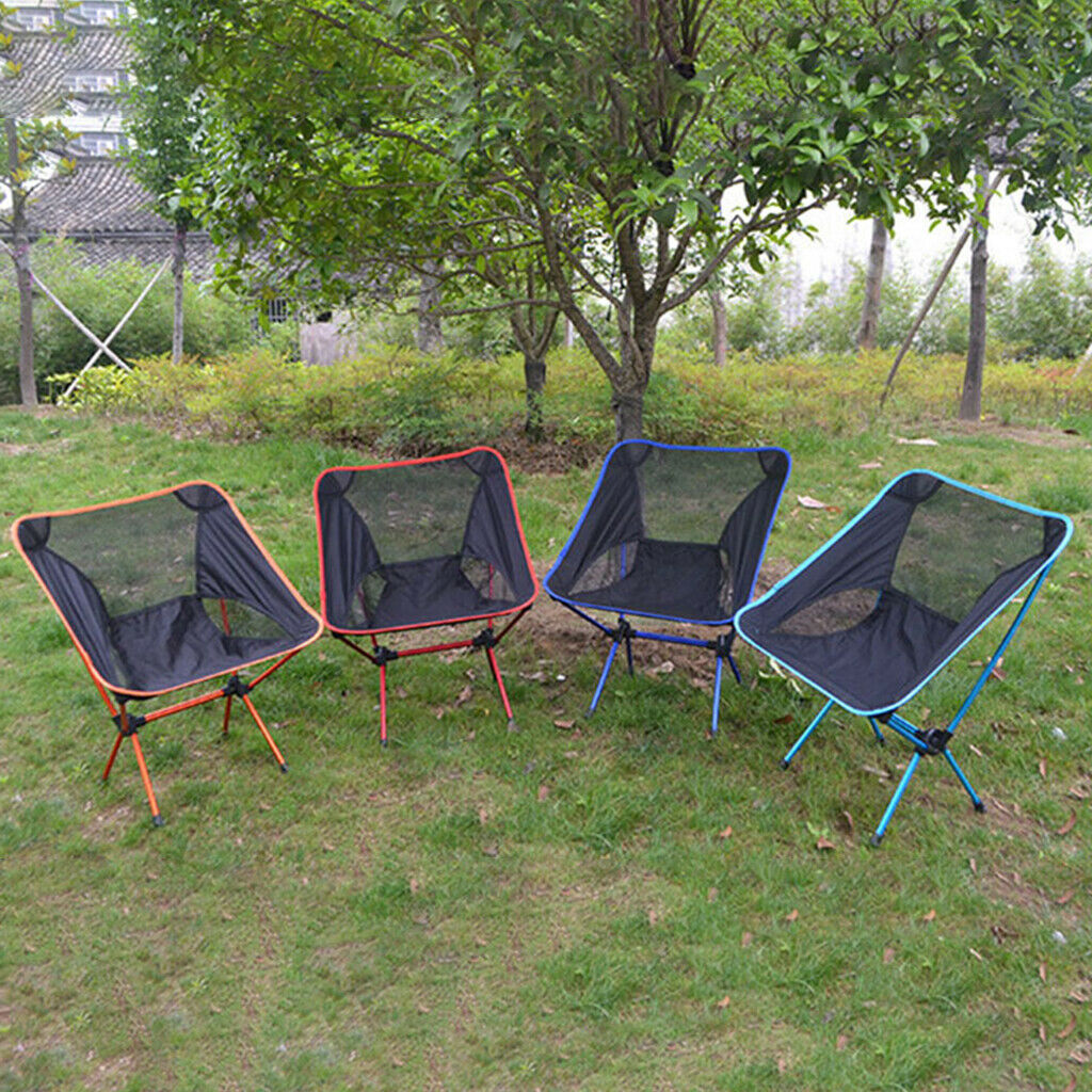 Folding Chair Outdoor Fishing Stool Seat Portable for Outdoor Picnic Red