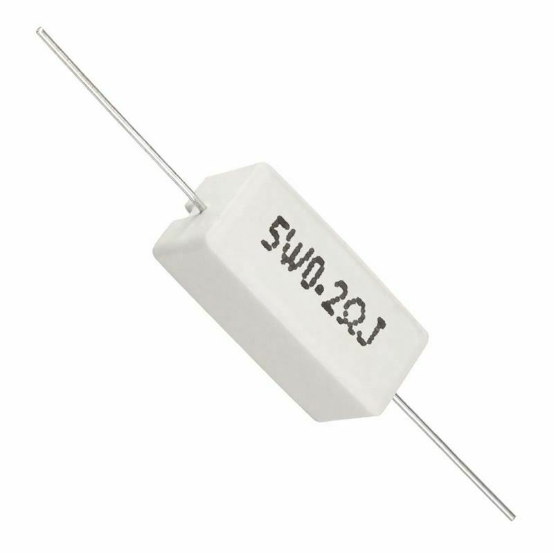 Map 5W 0.2 Ohm Power Resistor Ceramic Cement Resistor Axial Lead 15 Pcs White G4