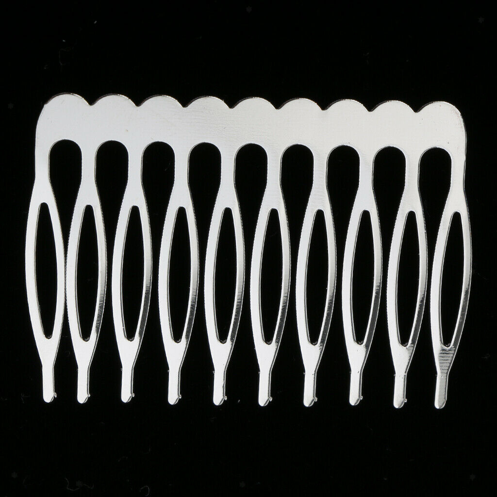 10 teeth DIY metal wire hair clips combs bridal wedding combs