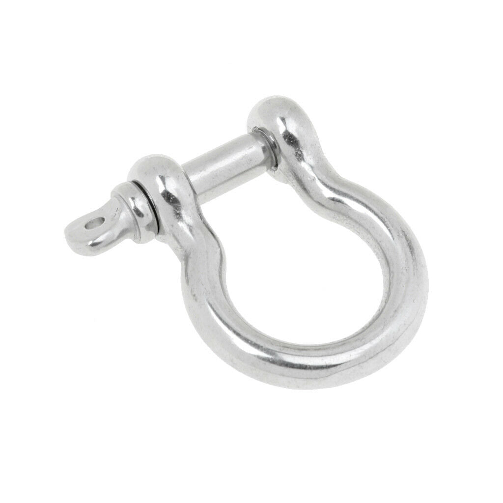 8pcs Sturdy Shackle Carabiner Bow Shape 304 Stainless Steel 6mm For Kayak Canoe