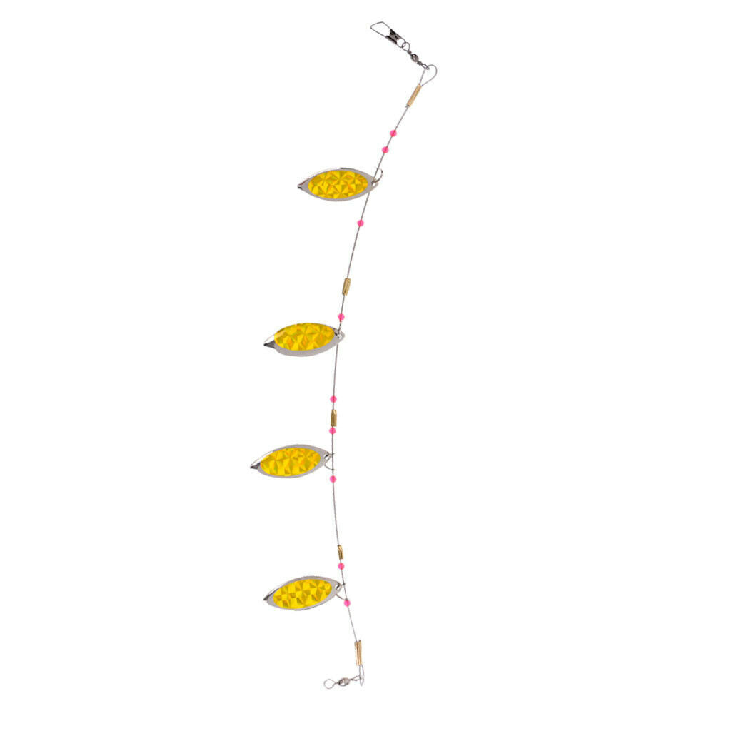 Fishing Wire Leader 4 Spinner Baits Steel Line Leader Fishing Tackle 26.5cm