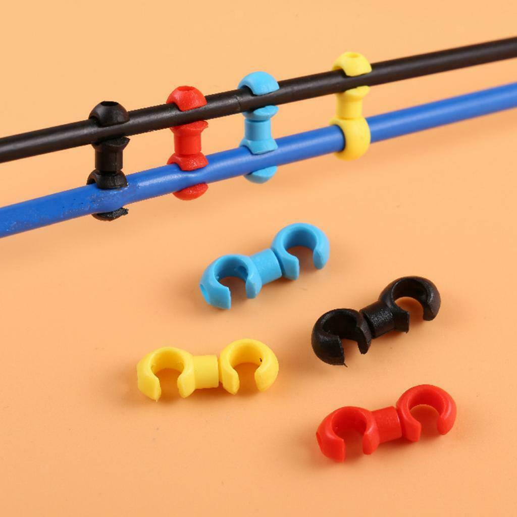20 Pcs Brake Cable S Hook Housing Guides Buckle Clamps  Accessory Plastic