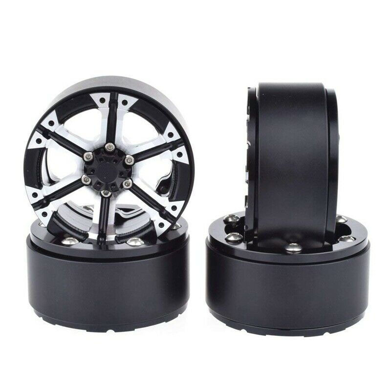 4PCS RC Rock Cler Metal 1.9 inch BEADLOCK Wheel Rim for 1/10 Axial SCX10 90046N6