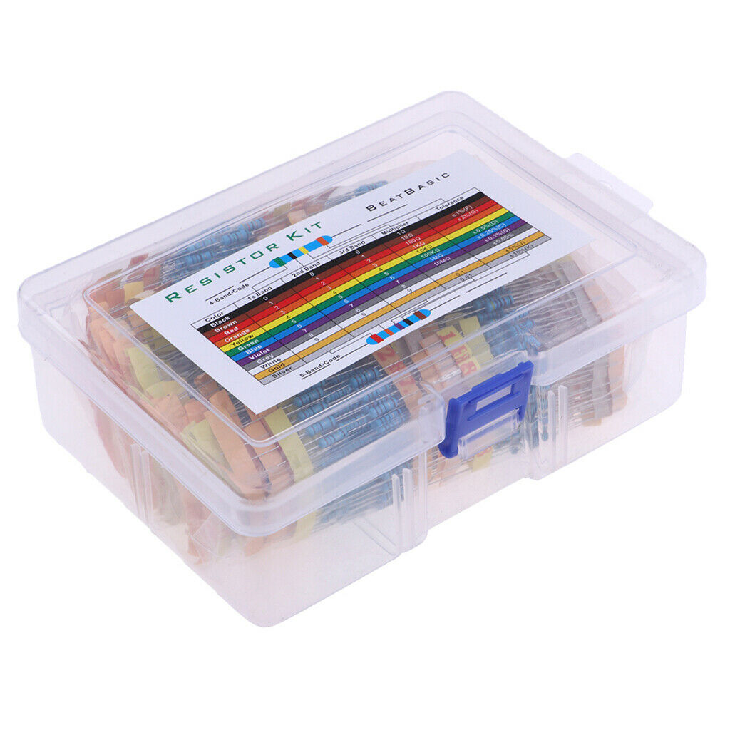 110 Values 1% Resistor Kit Assortment 0.1R - 10M Ohm (Pack of 1100)
