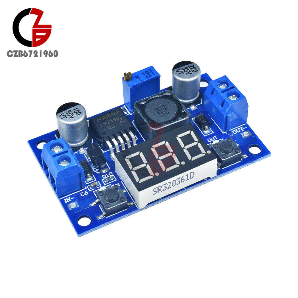 2PCS Buck Step down LM2596 Power Converter Module DC 4.0~40 to 1.3-37V Voltmeter