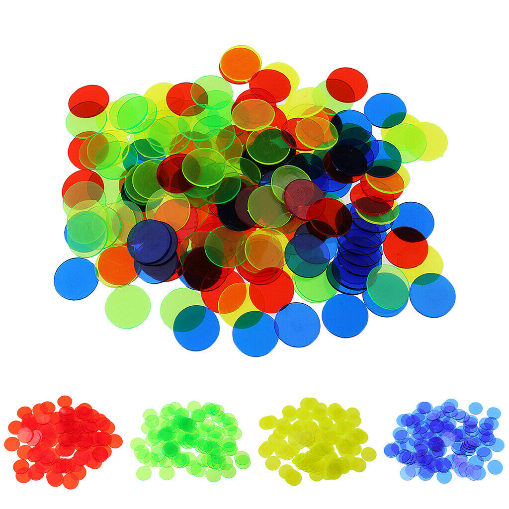 Bingo Game Chips Professional Bingo Game Chips Accs 5 Color Plastics 100Pc -