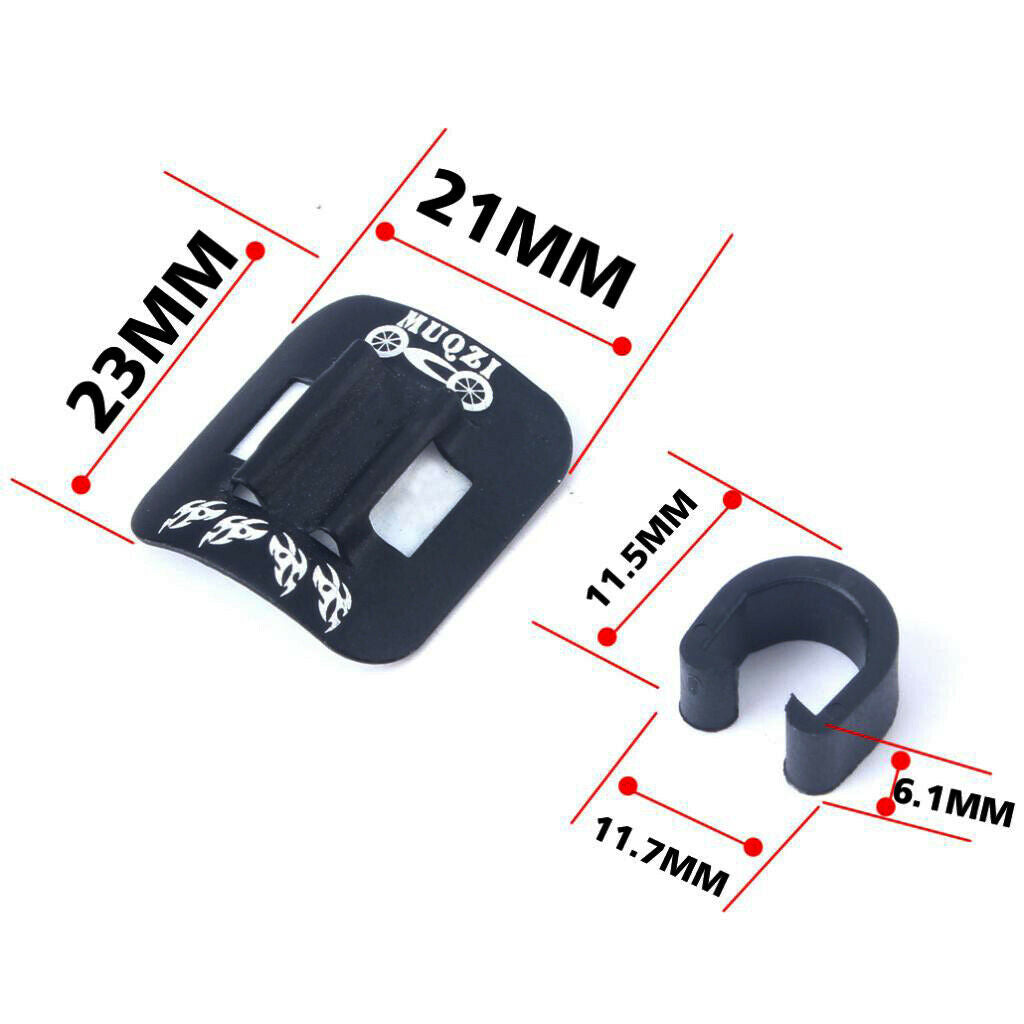 5 Pieces Aluminium C Clip Cable Housing Hose Guide For Bike MTB Road Black