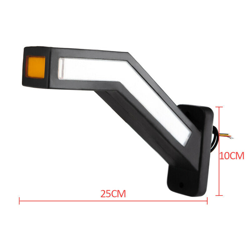 2x Car LED Side Marker Light Outline Lamp For Trailer Truck Van 12-24V Indicator